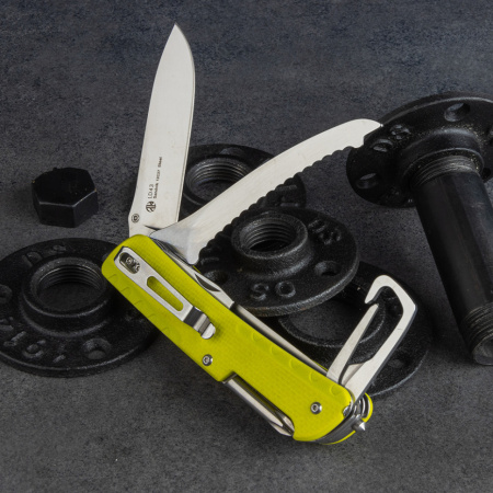 МультиТул RUiKE LD43 15-in-1 (Сталь_12С27/Зеленый_G-10)